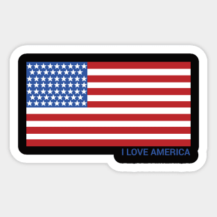 I Love America Sticker